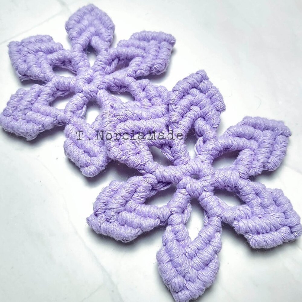 Grapealicious Macrame 2pc Coaster Set - Picture 5 of 7